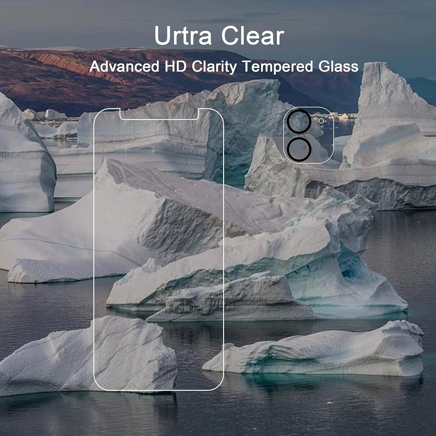 Glass Screen Protector Compatible for Iphone 11/Iphone XR, 6.1 Inch 3 Pack and 2Pack Screen Protector Compatible for Iphone 11[6.1 Inch] + 2 Pack Camera Lens Protector