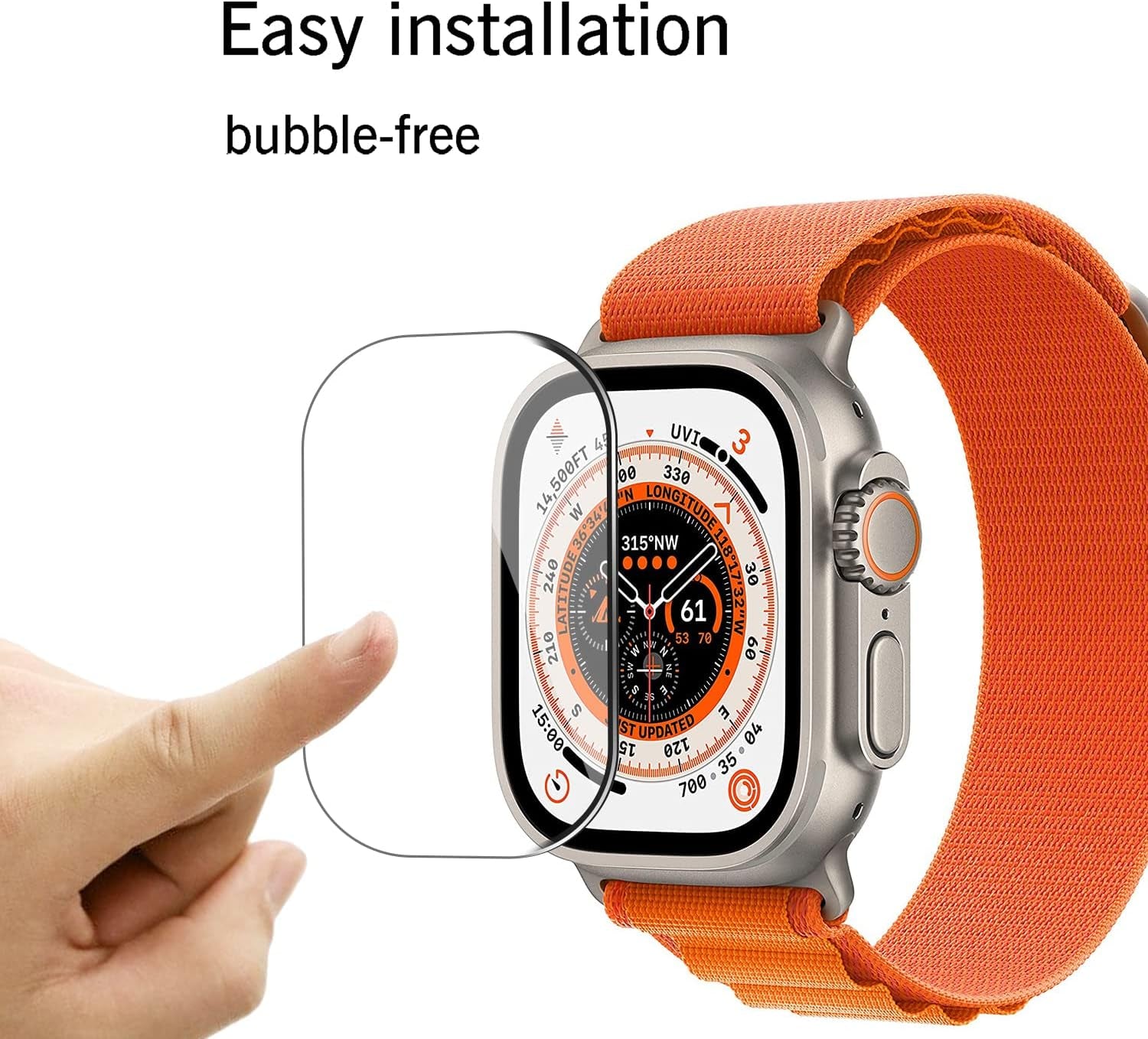 for Apple Watch Ultra 2/Ultra Screen Protector [49Mm], Tempered Glass Film and Iphone 14 Pro[6.1 Inch Display] 2Pack Privacy Screen Protector+ 2 Pack Camera Lens Protector