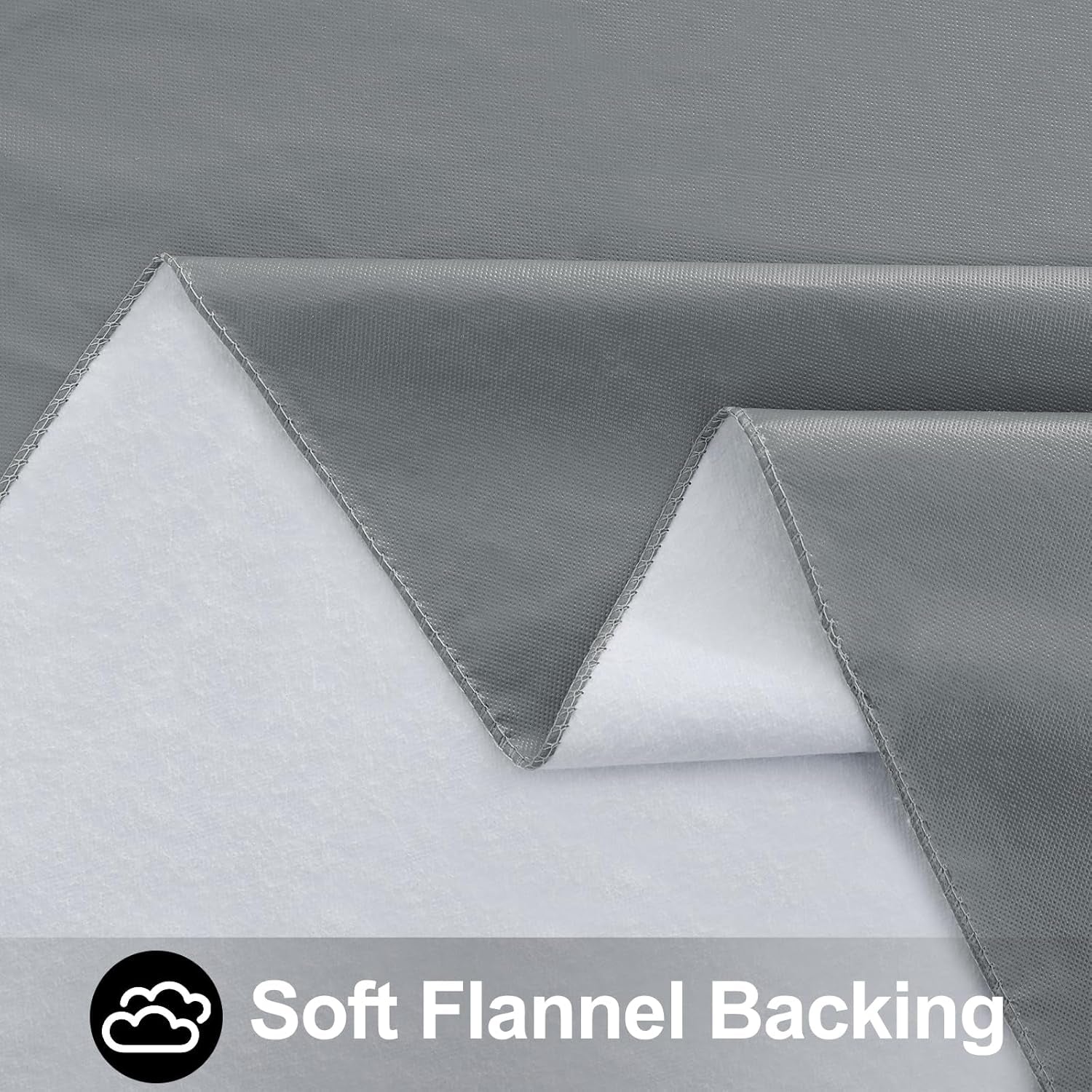 Rectangle Tablecloth 60 x 84 Inches, Waterproof and Wipeable Vinyl Protector, Oil-Resistant Plastic Cover for Dining, Picnics, Camping, and Outdoor Use, Grey
