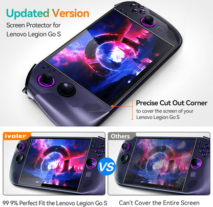 2 Pack Screen Protector for Lenovo Legion Go S Handheld 2025 with Alignment Frame, Tempered Glass, 8 Inch Full Coverage, Transparent Ultra HD, Anti-Scratch, Anti-Fingerprint