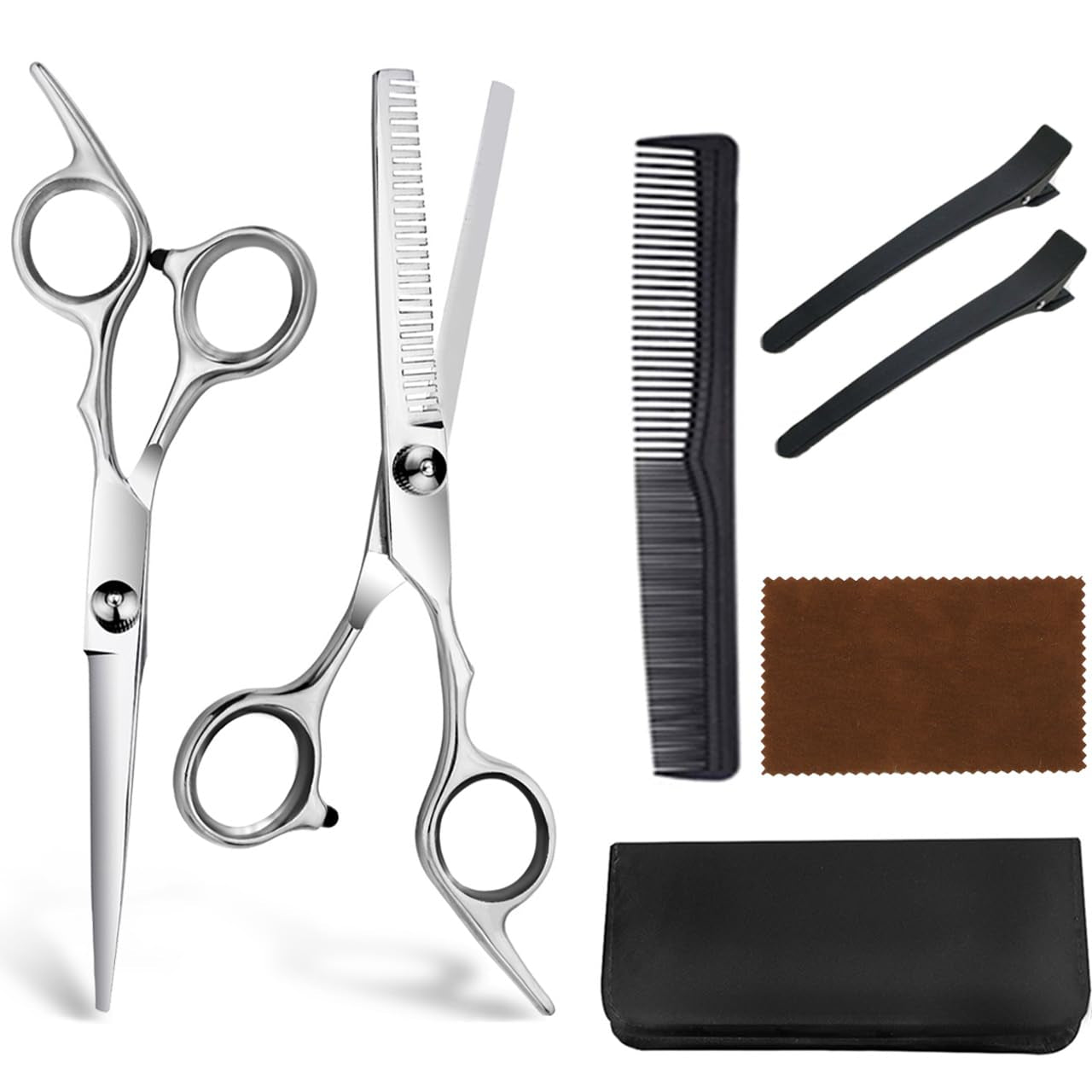 Hair Scissors, Professional Hair Cutting Scissors, Barber Scissors, Thinning Shears for Hair Cutting, Adults, Women, Home, Salon, Hair Trimming Scissors, Hair Cutting Scissors Kit