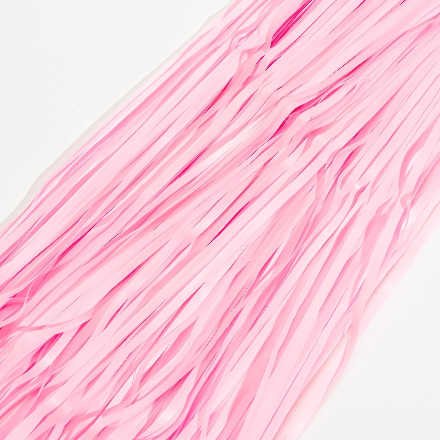 Pastel Pink Party Fringe Backdrop with Happy Bday Banner