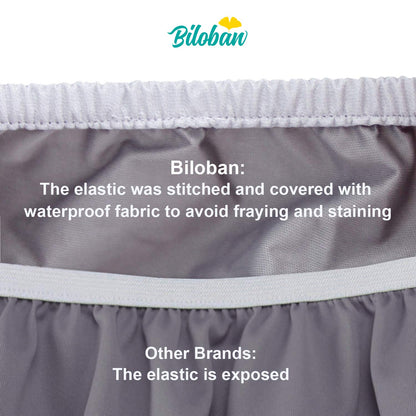 Reusable Diaper Pail Liner Bags 2 Pack for Ubbi Diaper Pail, Waterproof Larger Capacity & Washable Wet Bag for Dirty Diapers, Cloth Diaper, Laundry and Kitchen Garbage, Grey & White