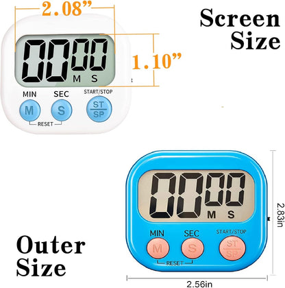 Timer for Kids,Oversized Display,Kitchen Timer Digital,Magnetic Back,Loud Ring,Stand for Cooking,Classroom,Bathroom,Teachers,Kids（Blue）