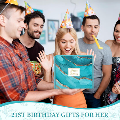 Elegant 21st Birthday Gift Basket for Her - Thoughtful Gifts for 21-Year-Old Women Including Tumbler and Accessories