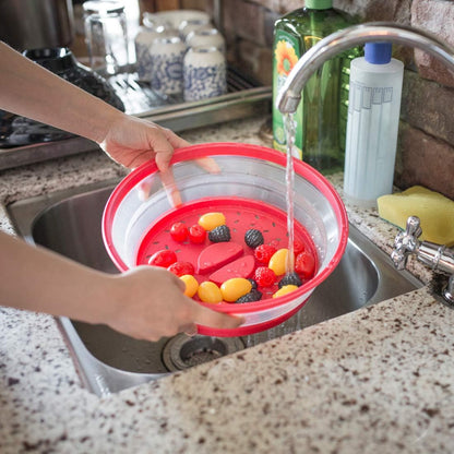 2-Pack Microwave Cover for Food,  Collapsible Microwave Food Cover for anti Splatter, Dishwasher-Safe Bpa-Free, 10.5 Inch, Red