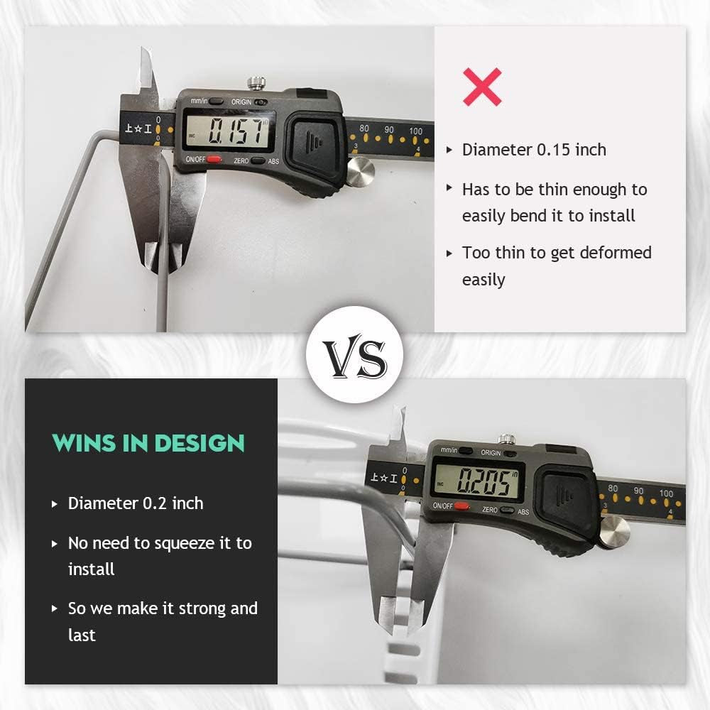 Adjustable Bakeware Organizer Pot Lid Holder Rack for Pots, Cake Molds, Cutting Boards, Mats, Cookware, GS02SS, 7.7'' Deep by 12.6'' to 21.5'' Wide