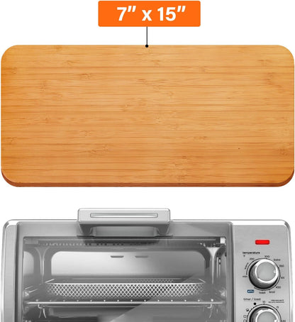 Cutting Board Compatible with BLACK+DECKER 8-Slice Extra Wide Convection Toaster Oven, Heat Resistant Large Bamboo Cutting Board Accessories for BLACK+DECKER Toaster Ovens Countertop