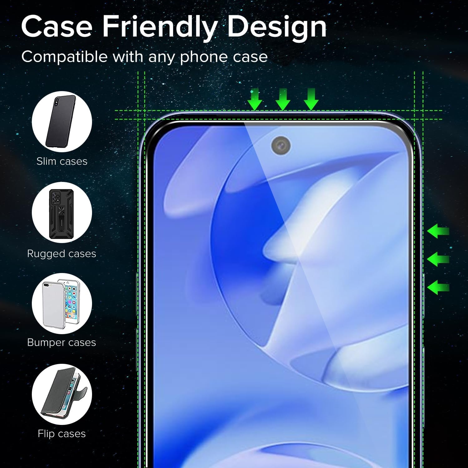 2 Pack Screen Protector for Google Pixel 9A, Tempered Glass Film, Alignment Frame, Easy Installation, Anti-Scratch Case Friendly Clear HD Film, 6.3-Inch