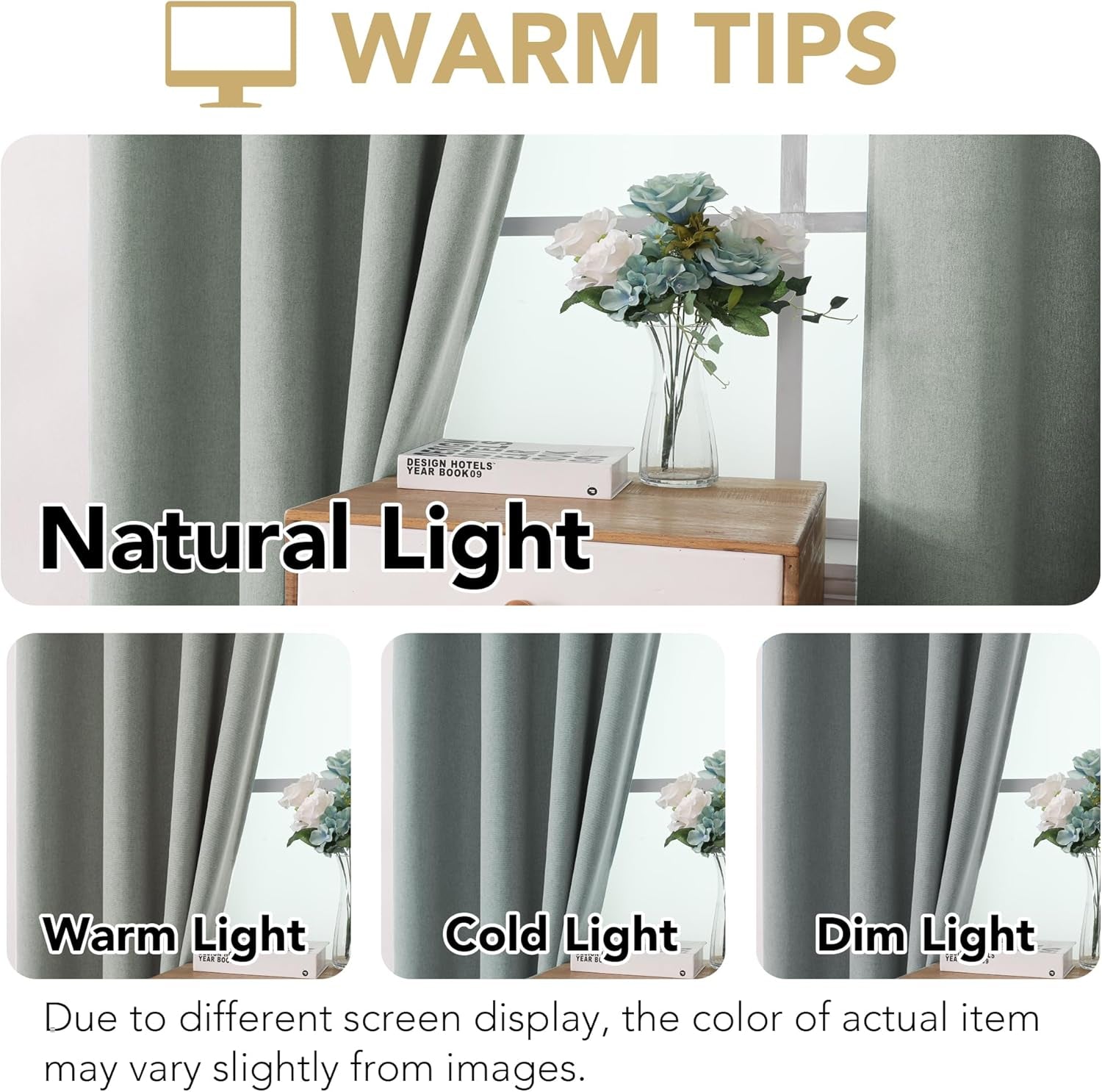 Linen Curtains with Valance 63 Inch Long 2 Panels Farmhouse Boho Privacy Window Curtains for Living Room Bedroom Ring/Rod Pocket Privacy Light Filtering Drapes, 52X 63 Inch, Heather Sage