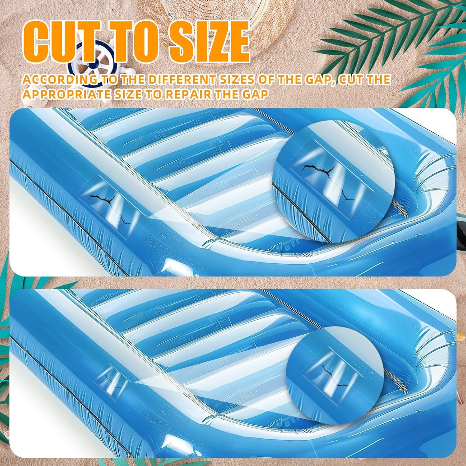 Great Pvc Glue,Pool Liner Patch Kit, Transparent Air Mattress Patch Kit, Waterproof Inflatable Patch Repair Kit for Swimming Ring, Air Mattress, Bounce House, Hot Tub, Inflatables, Tent (1 Pack)