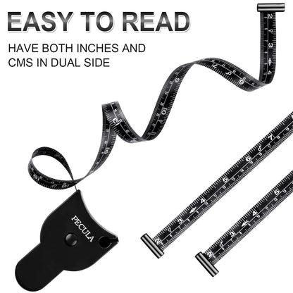 Body Measuring Tape 60 Inch, Body Tape Measure, Lock Pin and Push Button Retract, Body Measurement Tape, Black