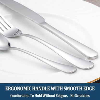 8 Pieces Dinner Forks Set, Food-Grade Stainless Steel Forks, Silverware Forks for Home, Kitchen or Restaurant, Mirror Polished, Dishwasher Safe - 8 Inch