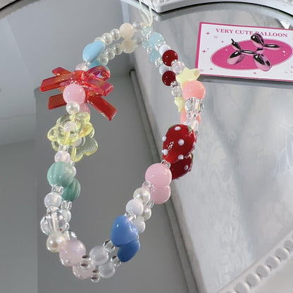 Strawberry Phone Charm Aesthetic Y2K Cell Phone Charms Strap Accessories for Keychain Camera