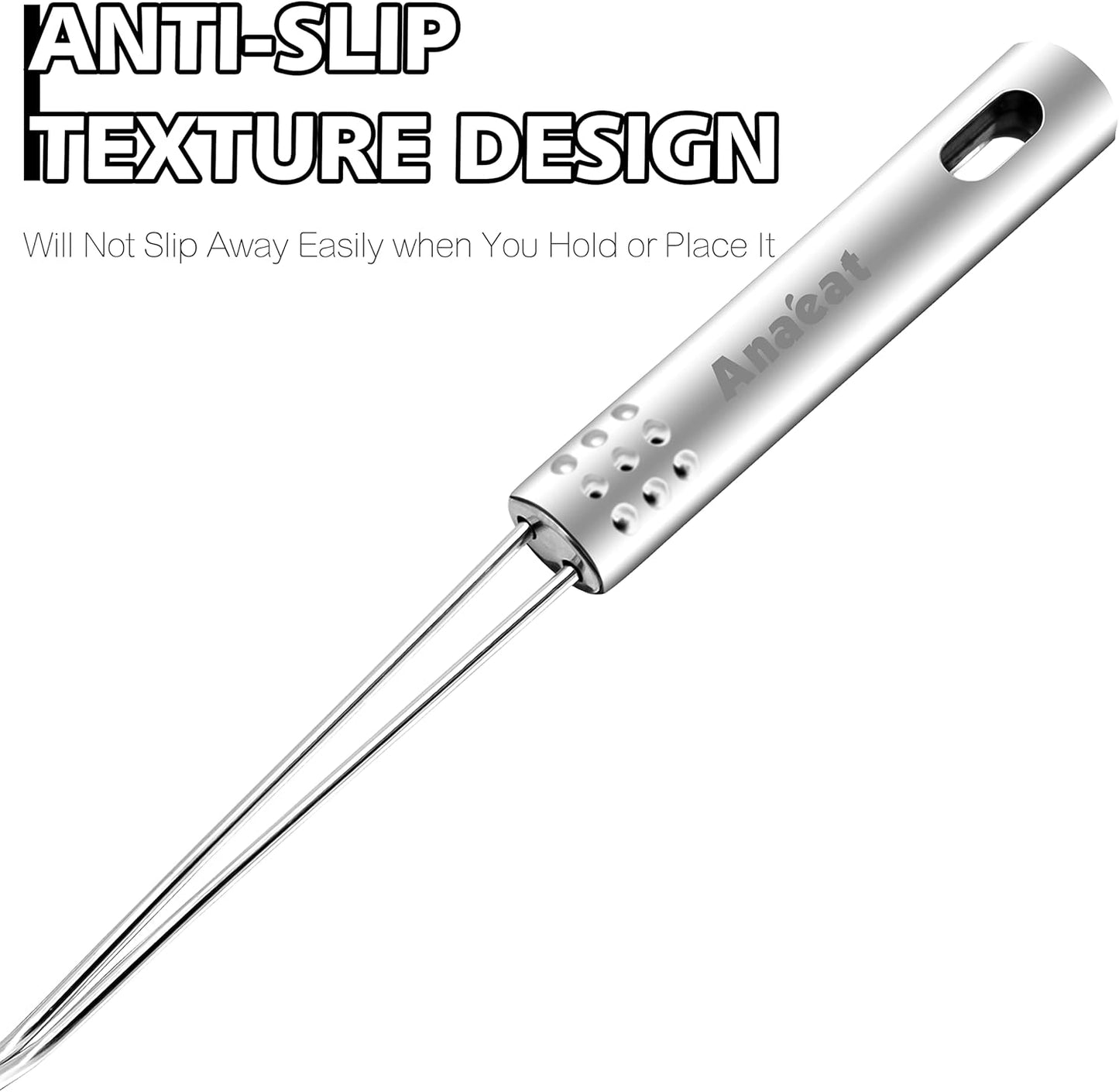 Stainless Steel Spider Skimmer, Set of 3 Professional Kitchen Pasta Strainer Spoon with Long Handle - Asian Strainer Ladle Wire Skimmer Spoons for Cooking and Frying (4.5"+5.3"+6.1")