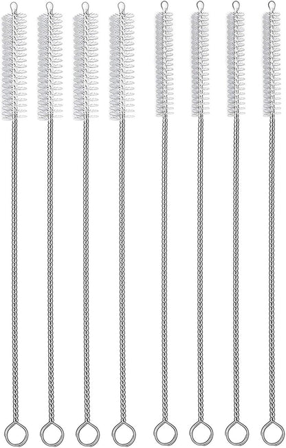 Straw Cleaner Brush Set, 8-Piece Long Cleaning Brush for Straws on Tumbler, Water Bottle, Sippy Cup, and Pipes, Tubes or Hummingbird Feeders