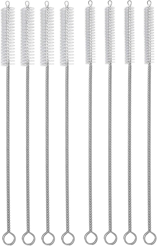 Straw Cleaner Brush Set, 8-Piece Long Cleaning Brush for Straws on Tumbler, Water Bottle, Sippy Cup, and Pipes, Tubes or Hummingbird Feeders