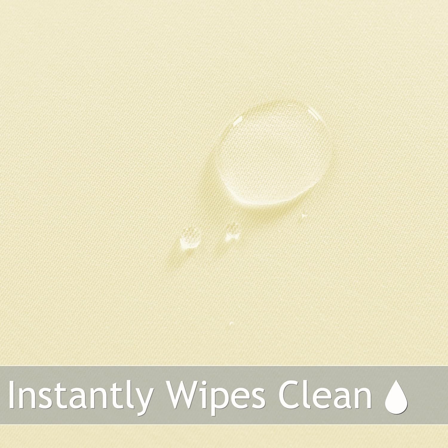 Fitted round Table Cloth, Reversible Waterproof Stain Resistant Elastic Stretch Tablecloth, Wipe Clean Table Cover for Outdoor/Indoor Use, Fits round Tables up to 40" - 44" Diameter, Cream