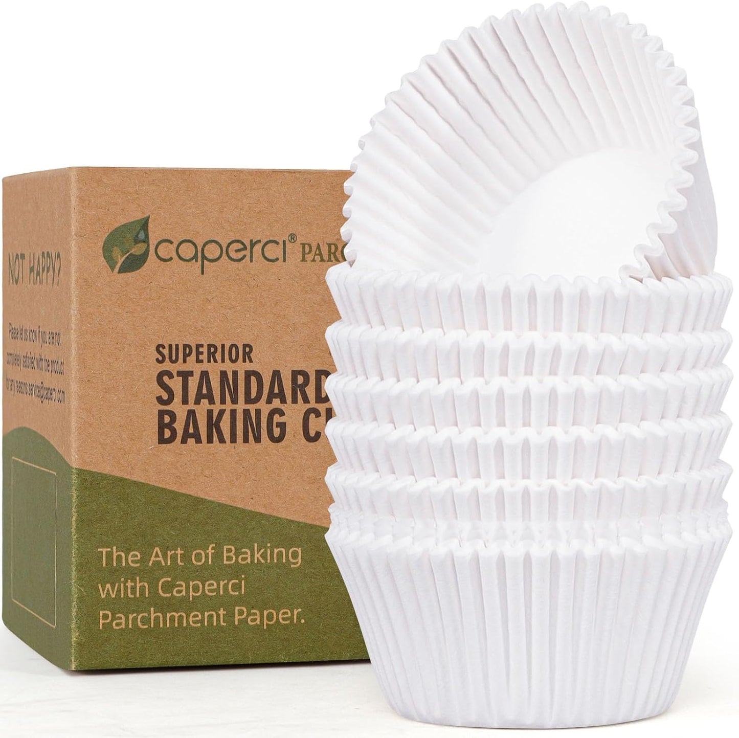 225Pcs White Parchment Cupcake Liners - Standard Muffin Liners Baking Cups, Parchment Paper Cupcake Wrappers with Excellent Greaseproof & Balanced Non-Stick, No Smell, Food Grade (White)