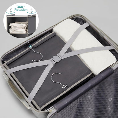 Hanging Closet Organizer and Storage, 6-Shelf Closet Hanging Storage Shelves, Grey