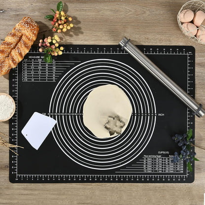 Non-Slip Silicone Pastry Mat 28 X20 for Non Stick Baking Mats, Countertop Placemats, Dough Rolling, Kneading/Fondant/Pie Crust Pad