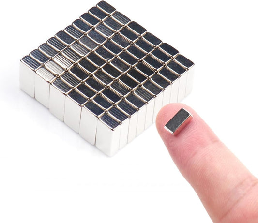 60Pack Rectangular Magnets - Bar, Square, Mini, Tiny & Small Magnets for Crafts & Collar Stays