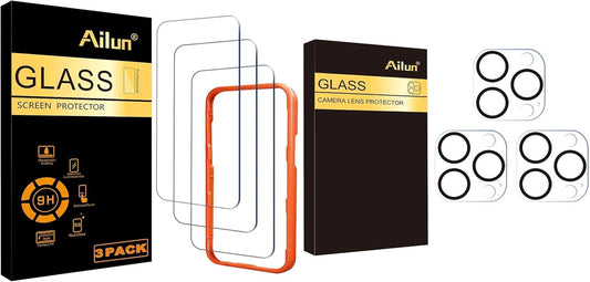 3 Pack Screen Protector for Iphone 16 Pro Max and 3 Pack Lens Protector for Iphone 16 Pro/16 Pro Max