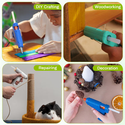 200 Pcs Mini Hot Glue Sticks, 0.27" Diameter and 4" Length – All Temperature Compatible for DIY, Crafting, Repairs – Strong Bond, Compatible with All 0.27" Mini Glue Guns