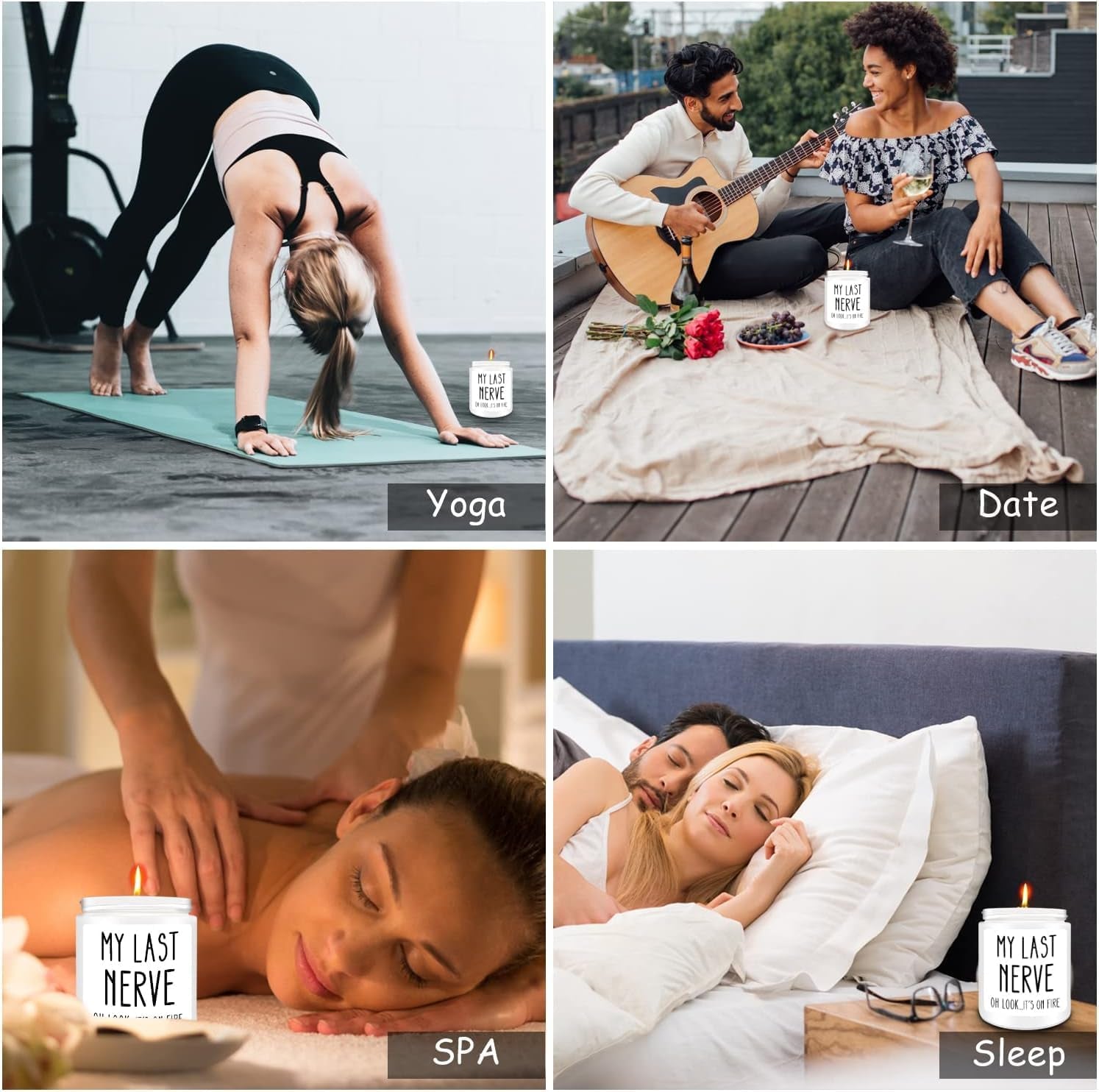 Birthday Gifts for Women, Funny Friendship Gift for Friend - My Last Nerve Lavender Candle - Unique Best Friend Birthday Gifts for Women, Her, Mom, BFF, Sister