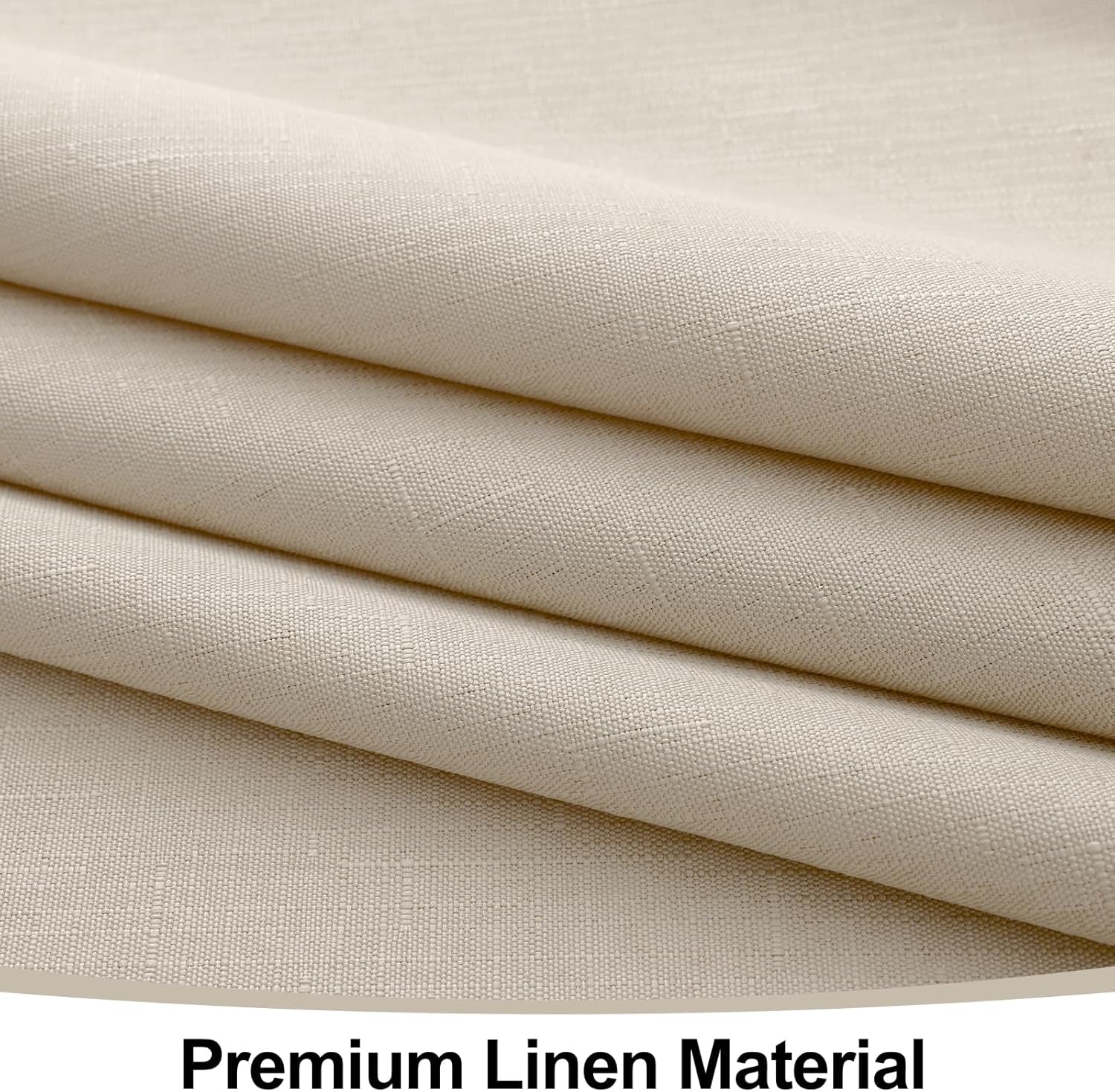 Rectangle Table Cloth Linen Textured, Waterproof Spillproof Anti-Wrinkle Burlap Tablecloth, Washable Decorative Fabric Table Cover for Dining, Party, Banquet, 52 X 70 Inch, Beige
