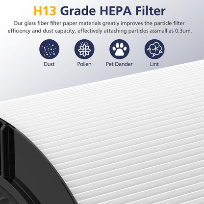 360° Combi 2-IN-1 HEPA + Carbon Filter for Dyson TP09 TP07 TP06 TP04 TP10 TP4A TP7A HP04 HP06 HP07 HP09 HP10 HP4A HP7A PH01 PH02 PH03 PH04 PH3A DP04 Air Purifier, #965432-01