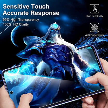 [3+3 Pack Screen Protector for Samsung Galaxy A54 5G 6.4" 2023 with [3 Pack] Camera Lens Protector Tempered Glass with [Alignment Frame] Transparent HD Clear Anti-Scratch, 6.4 Inch