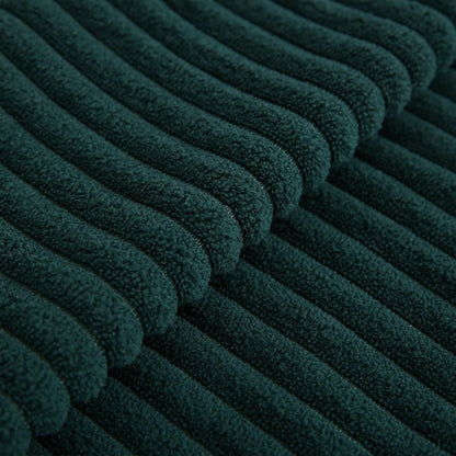 Corduroy Dark Green Throw Pillow Covers Set of 2 Striped Boho Decorative with Edge Design,Super Soft Throw Pillow Cushion Covers for Couch Sofa Living Room Solid Square 18×18Inch/45Cm×45Cm