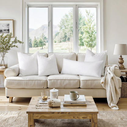 Feather Pillow Insert 14X36, Decorative down Feather Decorative Fluffy Throw Pillow Cotton Fabric for Living Room Sofa Bed