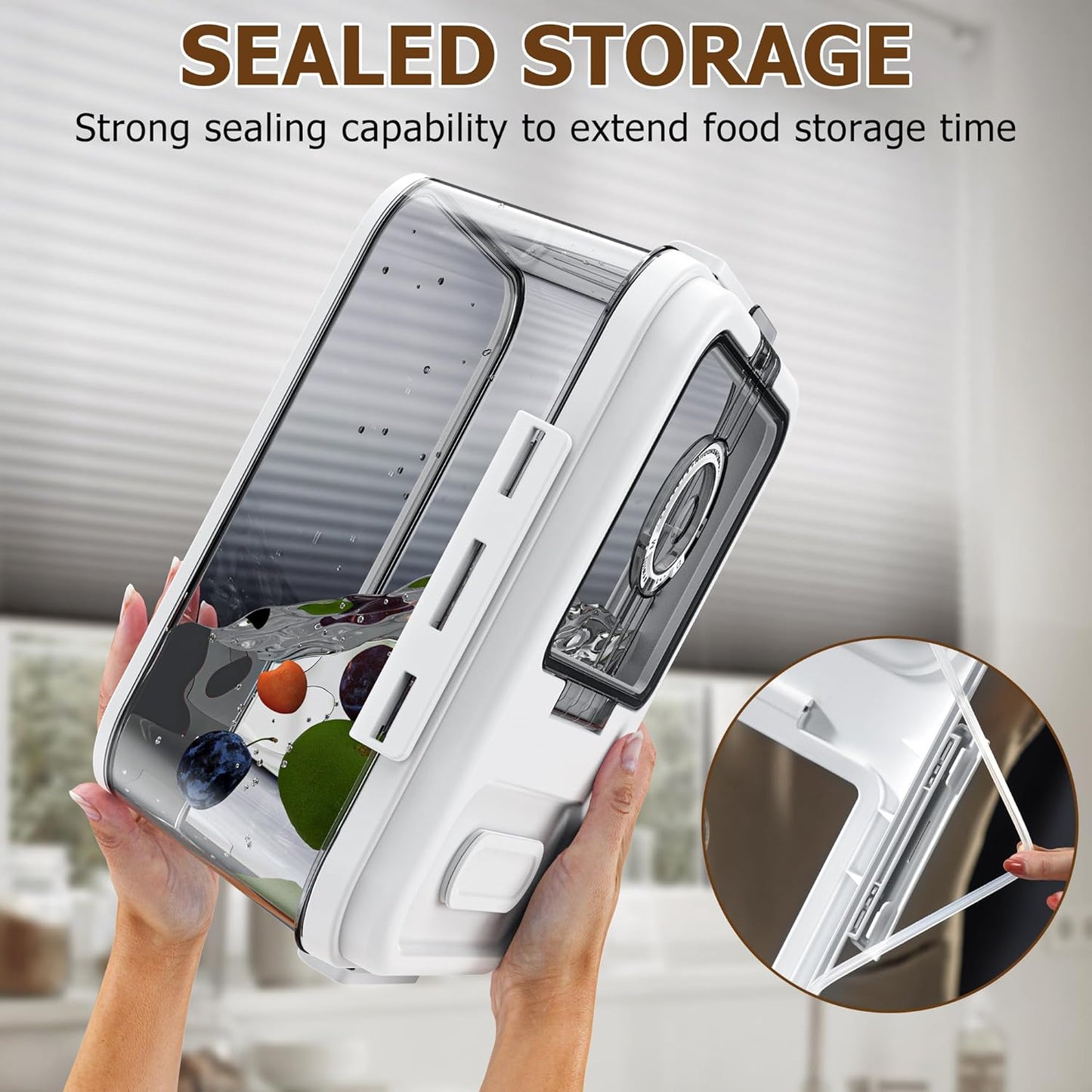 Bread Box for Kitchen Countertop, Airtight Bread Storage Container, Time Recording Bread Keeper with Lid,Bread Storage for Homemade Breads, Toast, and Cookies, White Bread Holder.