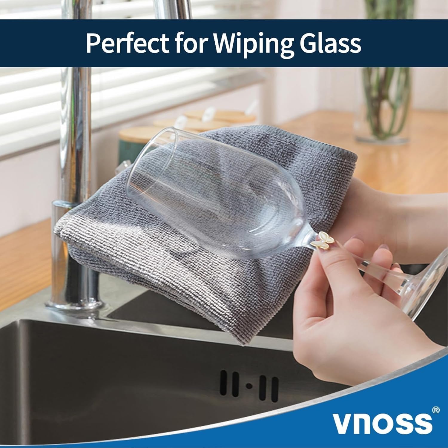 Microfiber Cleaning Cloth, Pack of 12 Cleaning Rag, Cleaning Towels with 4 Color Assorted, Grey,12"X12"