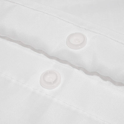 Waterproof Fabric Snap in Shower Curtain Liner Replacement with Magnets 70" X 54" - Removable & Detachable to Wash - White, 70X54