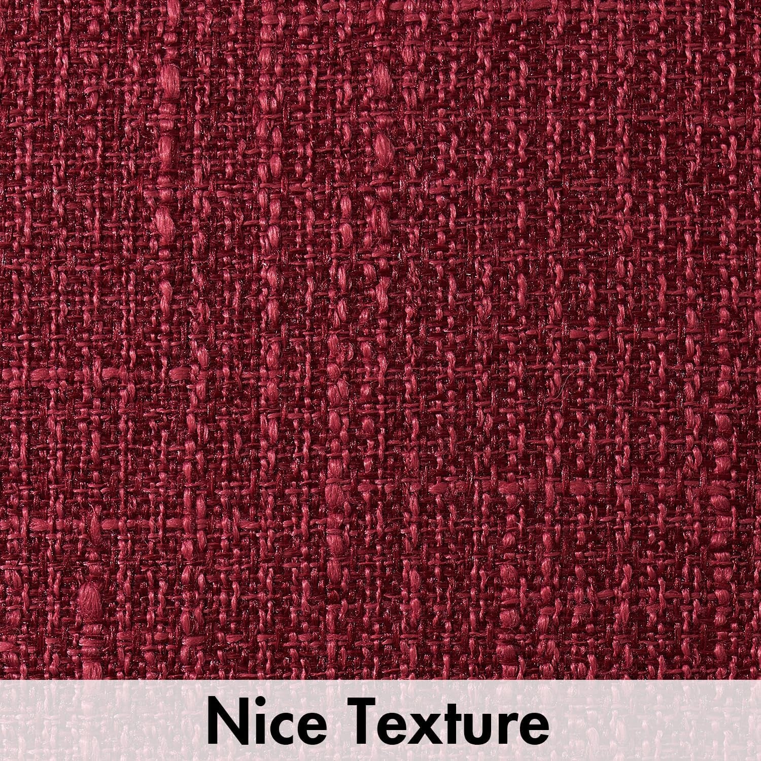 Burlap Linen Throw Pillow Covers 18X18 Inch Set of 2 Burgundy Red Decorative Pillows Modern Farmhouse Pillowcases Soft Accent Cushion Covers for Outdoor Couch Sofa Bedroom Livingroom Home Decor