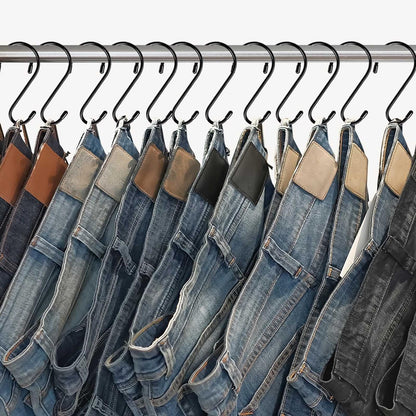 12-Pack Heavy-Duty 6-Inch Vinyl-Coated S Hooks for Versatile Hanging Solutions - Non-Slip Steel Hangers for Plants, Clothing, and Kitchenware