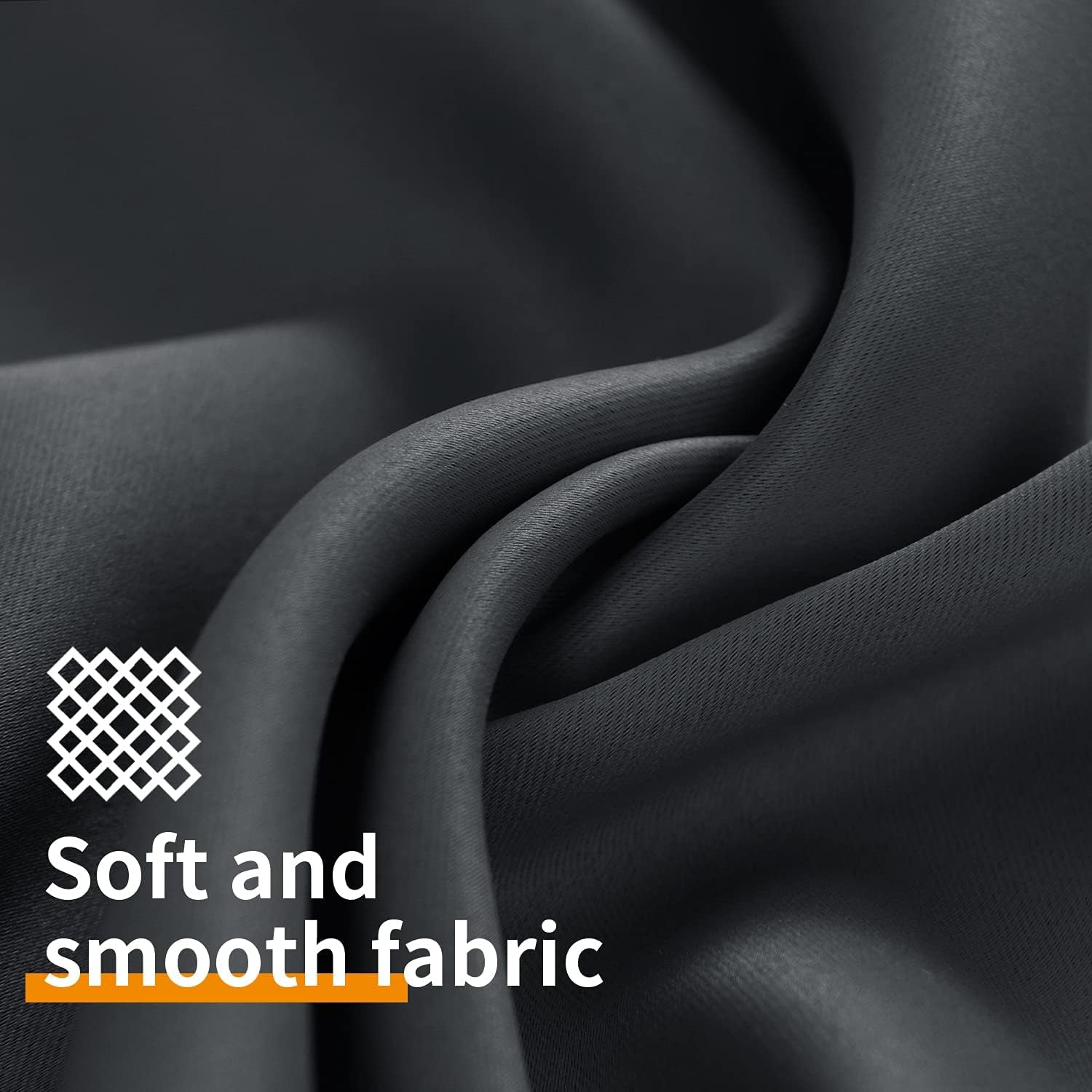 Blackout Curtains for Bedroom 63 Inches Long - Insulated Room Darkening Window Drapes with Grommet for Living Room Kids Energy Saving Thermal Curtain, 2 Panels, 42 X 63 Inch, Dark Grey