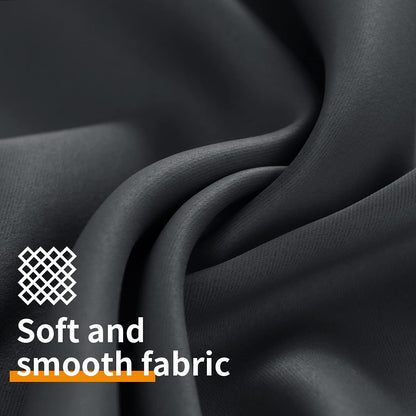 Blackout Curtains for Bedroom 63 Inches Long - Insulated Room Darkening Window Drapes with Grommet for Living Room Kids Energy Saving Thermal Curtain, 2 Panels, 42 X 63 Inch, Dark Grey
