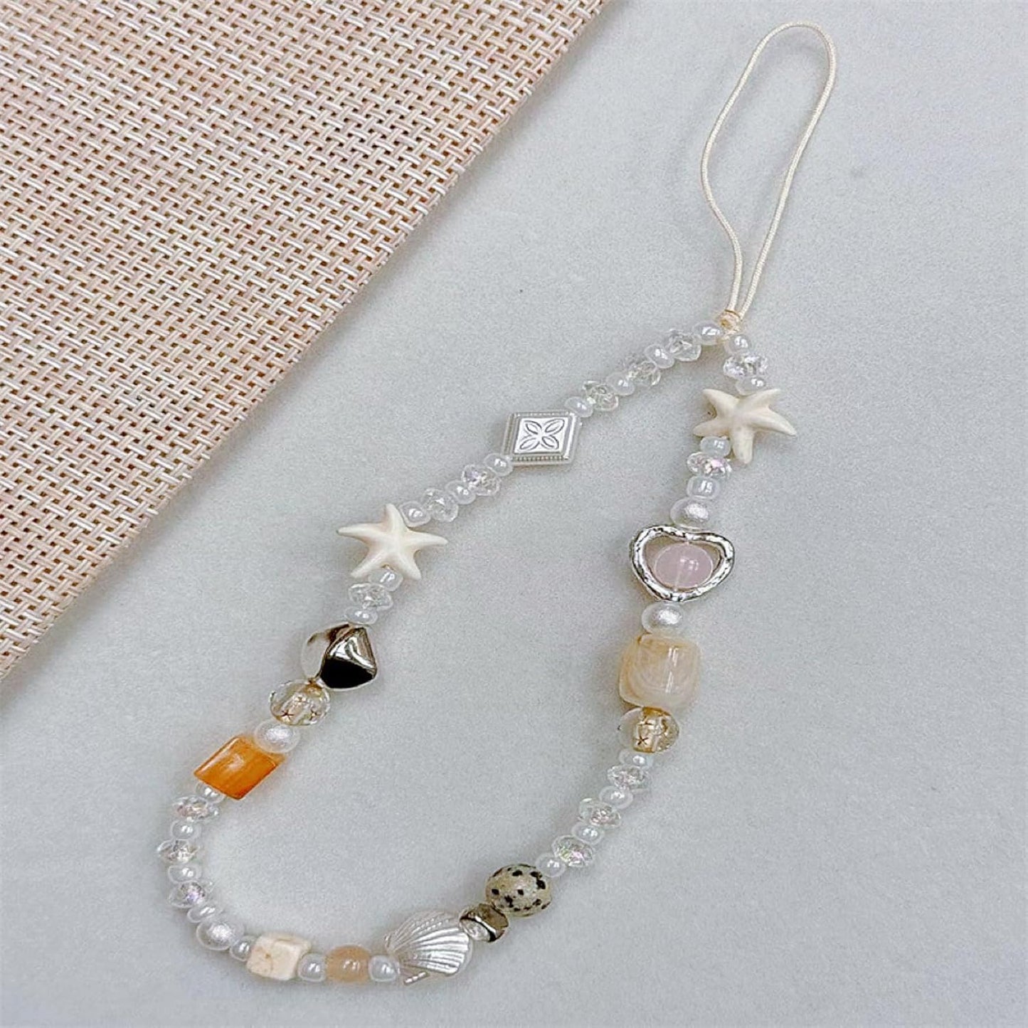 Beaded Camera Wrist Strap Cute Digital Camera Charm Lanyard Phone Charms Strap Beaded Camera Chain for Phone Bag Keychain