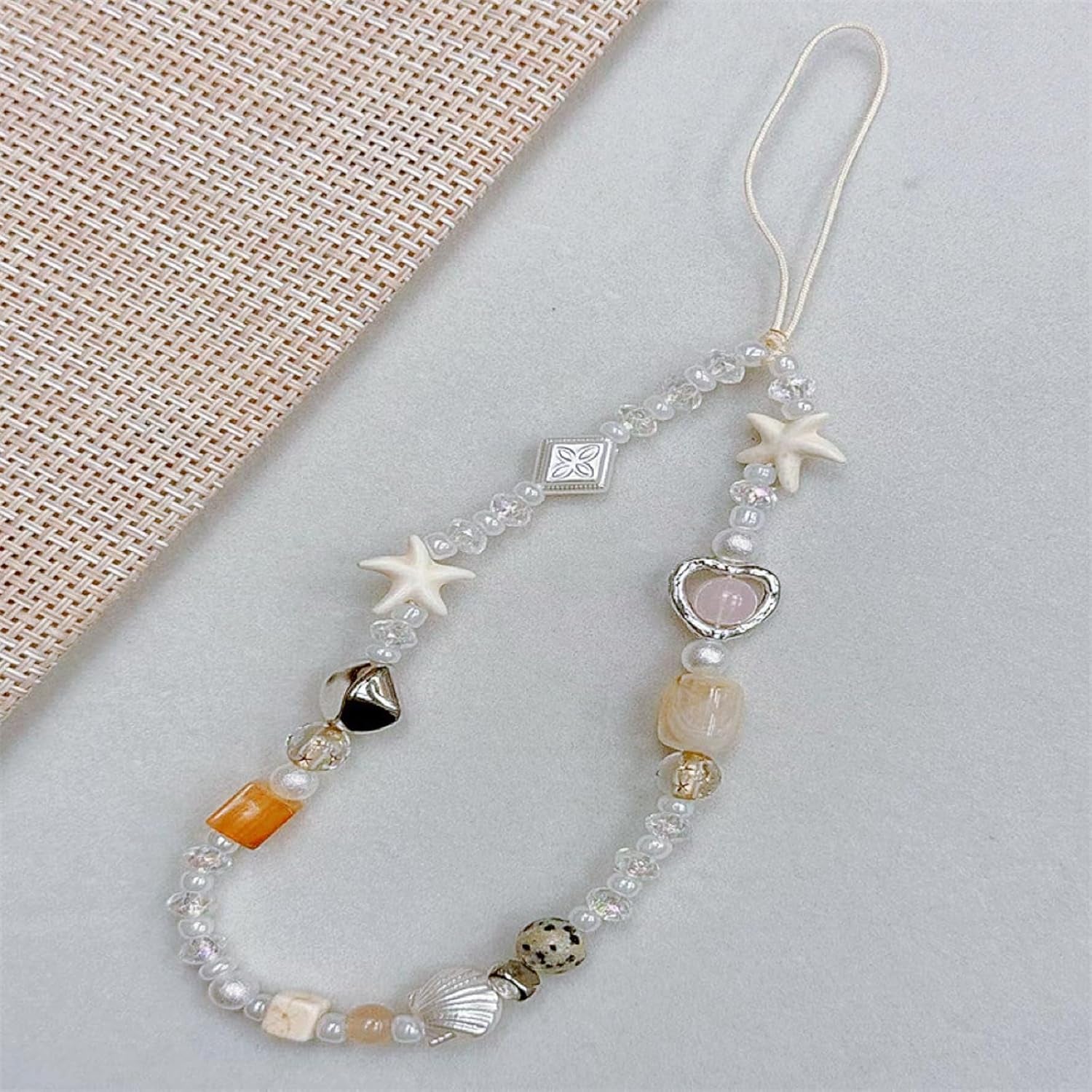 Beaded Camera Wrist Strap Cute Digital Camera Charm Lanyard Phone Charms Strap Beaded Camera Chain for Phone Bag Keychain