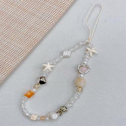 Beaded Camera Wrist Strap Cute Digital Camera Charm Lanyard Phone Charms Strap Beaded Camera Chain for Phone Bag Keychain