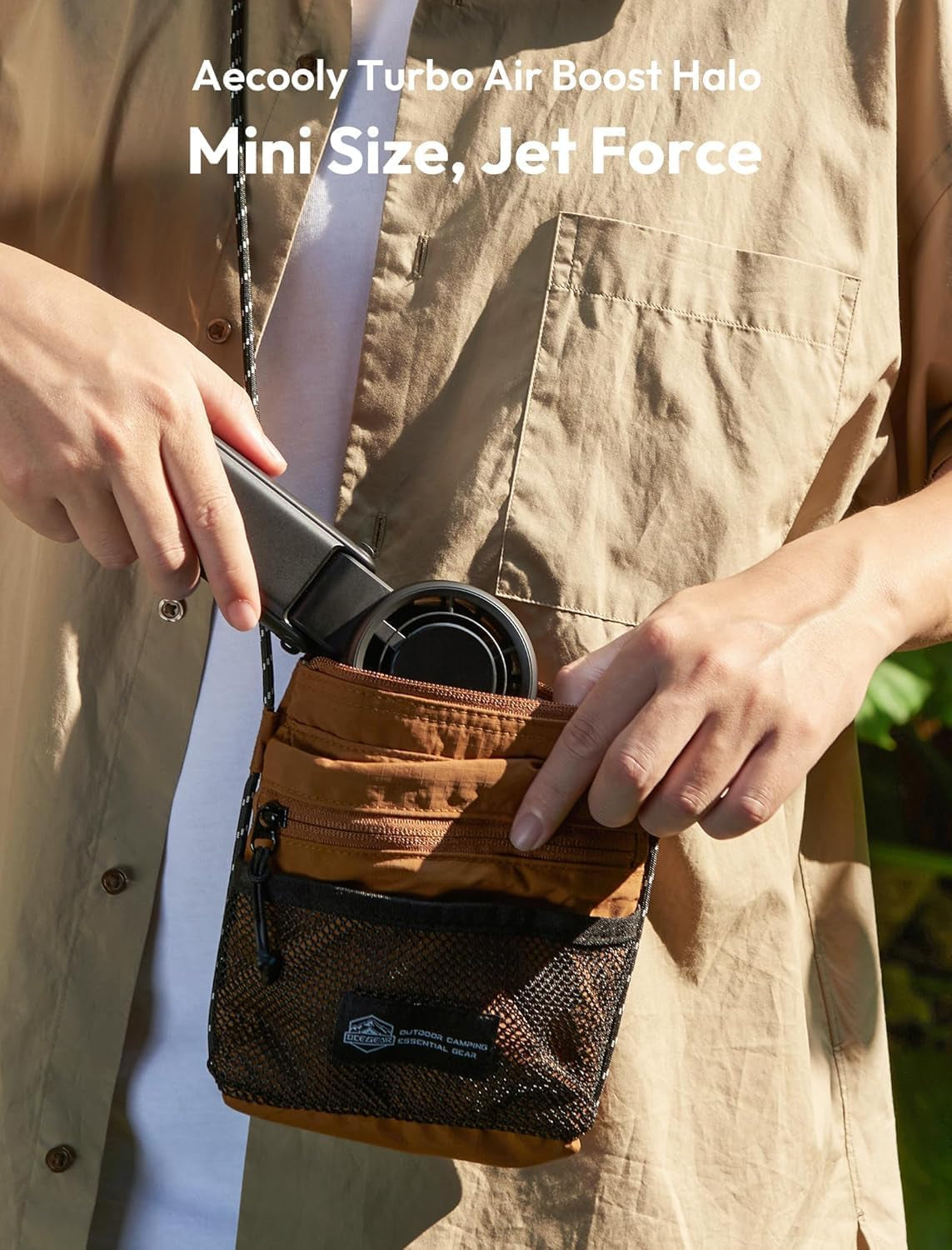 3 in 1 Portable Fan, Turbo Handheld Fan, USB Rechargeable Mini Personal [22H Max Cooling Time], Battery Powered Small Foldable Pocket for Travel, Summer, Gifts for Women, Girls -Black