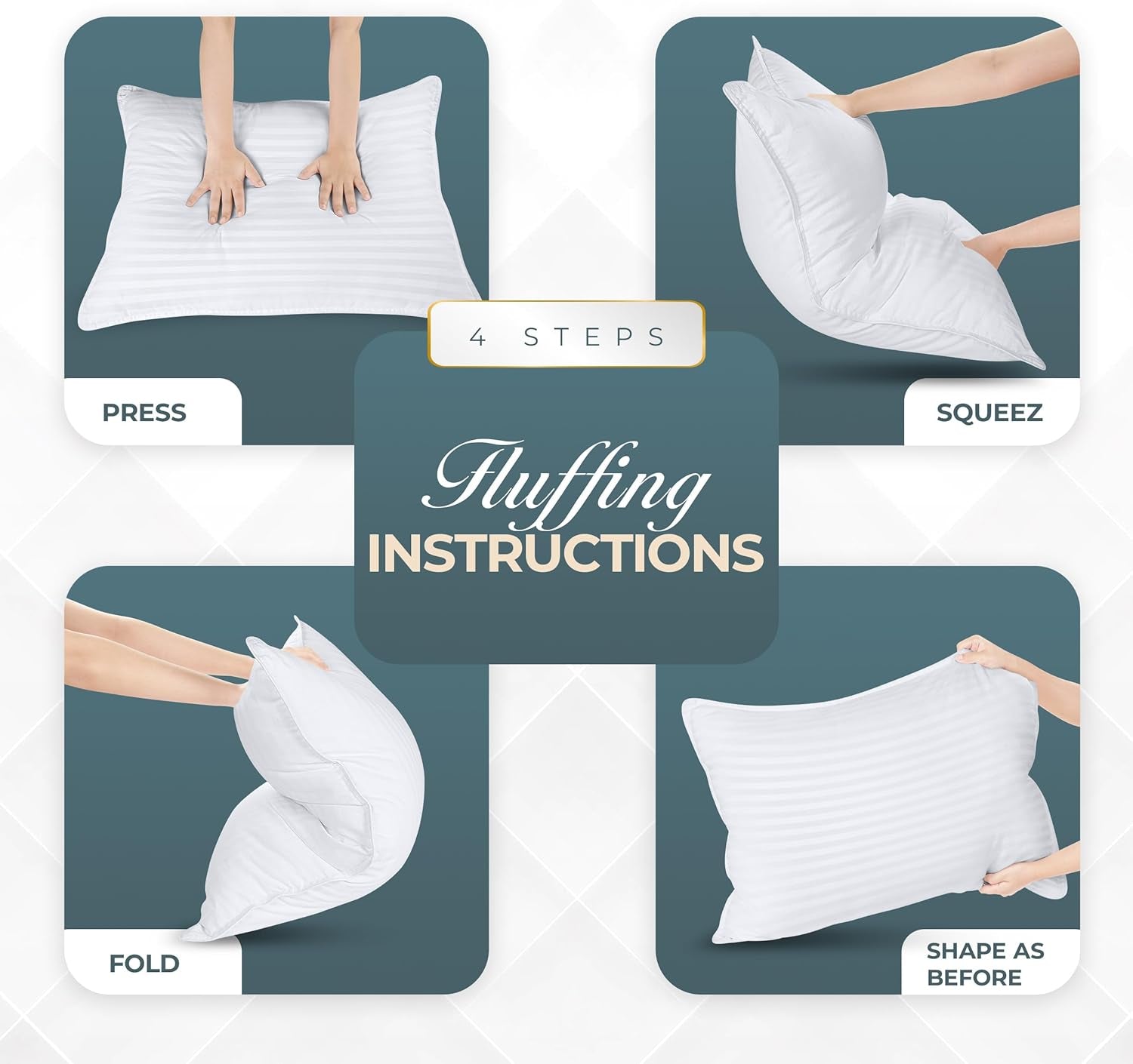 Bed Pillows for Sleeping Queen Size (White), Set of 2, Cooling Hotel Quality, for Back, Stomach or Side Sleepers