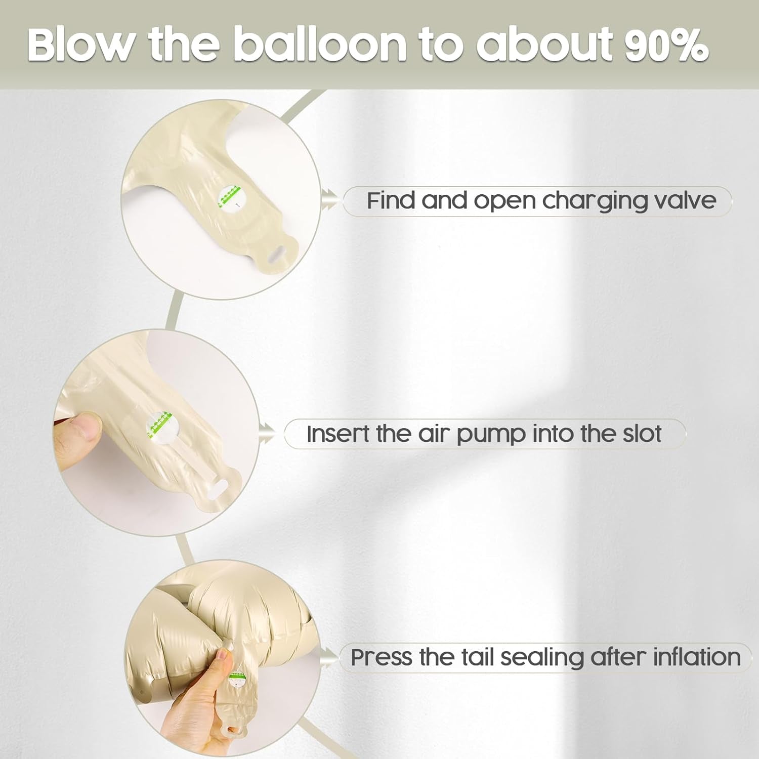 1 Balloon - Cream Birthday Number Balloons, 40 Inch Large Foil Balloons for Men Women Boys Girls Cream Themed Birthday Decorations