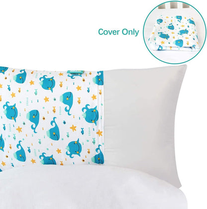 Floor Lounger Cover Only, Non-Slip & Super Soft Floor Pillow Bed Cover, 88''×26''Fits Five Standard Size Pillows, Whale Queen (Pillow Not Included)