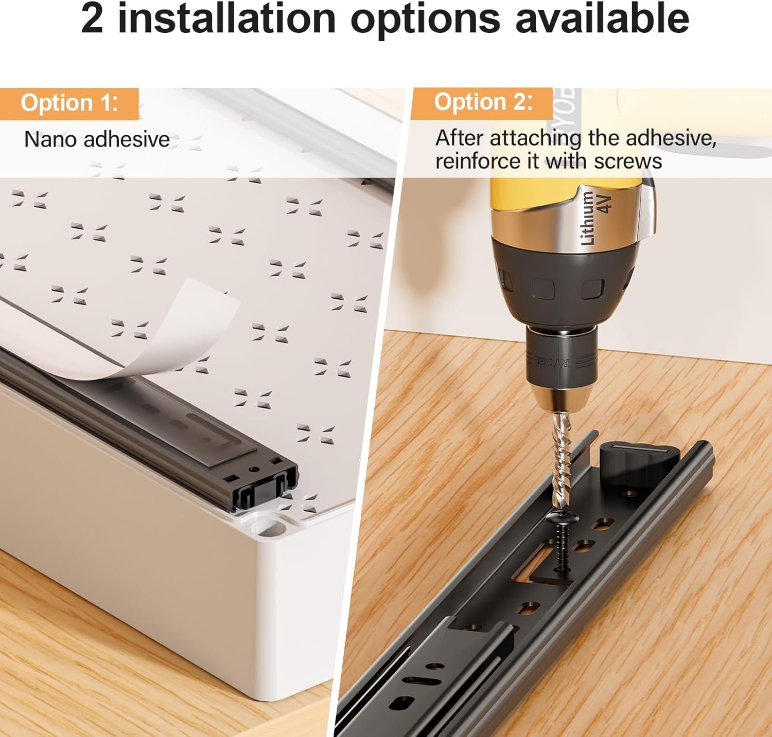 3 Pack Pull Out Cabinet Organizer, 15.7"Deep Pull Out Drawers for Cabinets, Slide Out Drawers for Kitchen Cabinets, Bathroom Cabinet Organizer, Pantry (White)