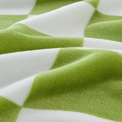 Checkered Throw Blanket for Couch, Soft & Cozy Fleece Flannel Blanket with Checkerboard Grid Home Decor, Checkered Green, 50X60 Inches